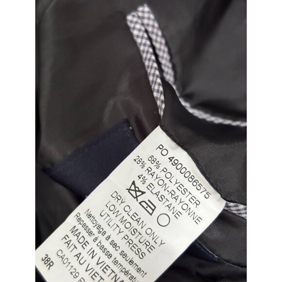 Tommy Hilfiger Mens Blazer Jacket Sz 38R Black Wool 2 Button Sport Coat - Picture 5 of 6